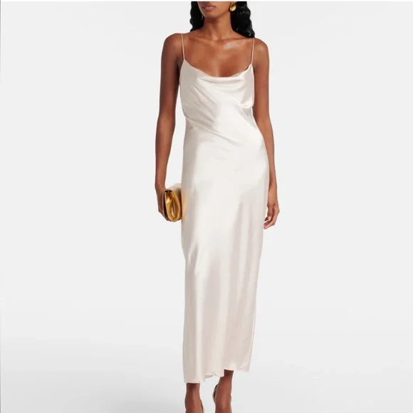 NWT Alice + Olivia Harmony Slip Dress in Taupe - Picture 1 of 5